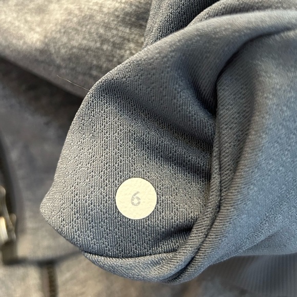 LULULEMON Gray Heathered Bhakti Yoga Flattering Jacket Double Zipper Thumb Hole - Picture 15 of 16